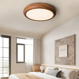 Load image into Gallery viewer, Wood Grain Round Living Room Ceiling Lamp