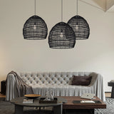 Load image into Gallery viewer, Basket Rattan Woven Pendant Light Shades Black