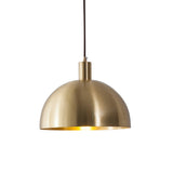 Load image into Gallery viewer, Mid-Century Brass Dome Pendant Light -