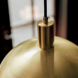 Load image into Gallery viewer, Mid-Century Brass Dome Pendant Light -