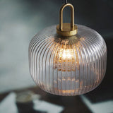 Load image into Gallery viewer, Clear Glass Pendant Light Shade With Brass Fitting 