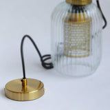 Load image into Gallery viewer, Clear Glass Pendant Light Shade With Brass Fitting 