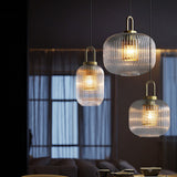 Load image into Gallery viewer, Clear Glass Pendant Light Shade With Brass Fitting 