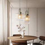 Load image into Gallery viewer, Clear Glass Pendant Light Shade With Brass Fitting 