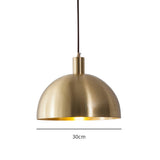 Load image into Gallery viewer, Mid-Century Brass Dome Pendant Light -