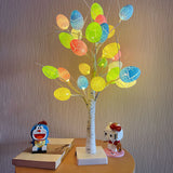 Load image into Gallery viewer, Lighted Birch Tree with 24 Pieces Easter Egg Ornaments