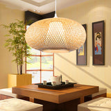 Load image into Gallery viewer, Mid-century Handicraft Ceiling Light Handmade Bamboo Pendant