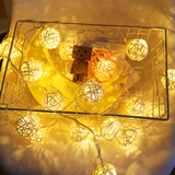 Load image into Gallery viewer, Rattan Ball String Lights