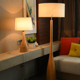 Load image into Gallery viewer, Wood Base Study Room Desk Lamp/Floor Lamp