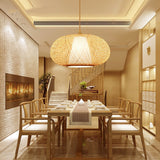 Load image into Gallery viewer, Mid-century Handicraft Ceiling Light Handmade Bamboo Pendant