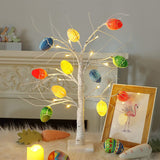 Load image into Gallery viewer, Lighted Birch Tree with 24 Pieces Easter Egg Ornaments