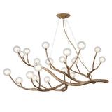 Load image into Gallery viewer, Nordic Rustic Tree Branch Hanging Chandelier with Bubble Glass lighting