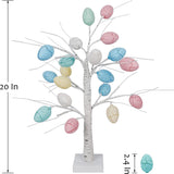 Load image into Gallery viewer, Lighted Birch Tree with 24 Pieces Easter Egg Ornaments