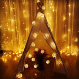 Load image into Gallery viewer, Rattan Ball String Lights
