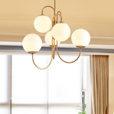Load image into Gallery viewer, Metal Glass Gooseneck Chandeliers