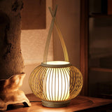 Load image into Gallery viewer, Bamboo Desk Lamp Handmade Craft Table Light