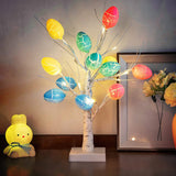 Load image into Gallery viewer, Lighted Birch Tree with 24 Pieces Easter Egg Ornaments