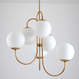 Load image into Gallery viewer, Metal Glass Gooseneck Chandeliers