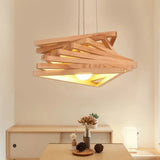 Load image into Gallery viewer, Nordic Style Retro Wood Chandelier Restaurant Lamp