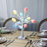 Load image into Gallery viewer, Lighted Birch Tree with 24 Pieces Easter Egg Ornaments