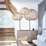 Load image into Gallery viewer, Japanese Rattan Chandelier Light Woven Pendant Light Shade