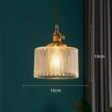 Load image into Gallery viewer, Green Ripple Glass Hanging Light Fixture