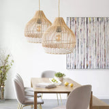 Load image into Gallery viewer, White Thread Bamboo Pendant Light Lamp Shade