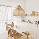 Load image into Gallery viewer, White Thread Bamboo Pendant Light Lamp Shade