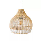 Load image into Gallery viewer, White Thread Bamboo Pendant Light Lamp Shade