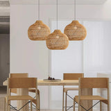 Load image into Gallery viewer, Handmade Rattan Lampshade Wicker Lamp Rustic Pendant Light