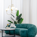 Load image into Gallery viewer, Metal Glass Gooseneck Chandeliers