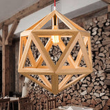 Load image into Gallery viewer, Nordic Loft Style Geometric Wooden Modern Pendant Light