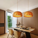 Load image into Gallery viewer, Natural Bamboo Chandelier Vintage Bamboo Woven Light