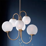 Load image into Gallery viewer, Metal Glass Gooseneck Chandeliers