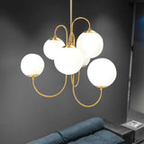 Load image into Gallery viewer, Metal Glass Gooseneck Chandeliers