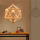 Load image into Gallery viewer, Nordic Loft Style Geometric Wooden Modern Pendant Light