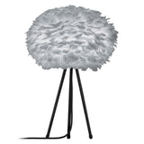 Load image into Gallery viewer, White and Gray Feather Table Lamp