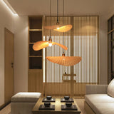 Load image into Gallery viewer, Bamboo Lotus Leaf Shaped Pendant Light
