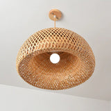 Load image into Gallery viewer, Natural Bamboo Chandelier Vintage Bamboo Woven Light