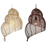 Load image into Gallery viewer, Conch Wicker Lamp Handmade Rattan Light Bamboo Lampshade