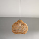 Load image into Gallery viewer, Handmade Rattan Lampshade Wicker Lamp Rustic Pendant Light