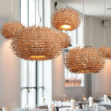 Load image into Gallery viewer, Rattan Lamp Shade Rustic Pendant Light Woven Lamp Chandelier