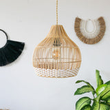 Load image into Gallery viewer, White Thread Bamboo Pendant Light Lamp Shade