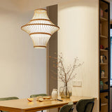 Load image into Gallery viewer, Bamboo Chandelier Retro Lantern Lamp Weaving Pendant Light Shade