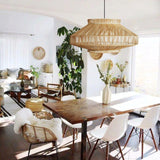 Load image into Gallery viewer, Rattan Pendant Light Woven Pendant Shade Flush Mount Ceiling Light