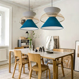 Load image into Gallery viewer, Water Lake Blue Fabric Ceiling Lamp Nordic Chandelier Basket Light Fixture