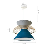 Load image into Gallery viewer, Water Lake Blue Fabric Ceiling Lamp Nordic Chandelier Basket Light Fixture