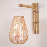 Load image into Gallery viewer, Bamboo Wicker Rattan Lantern Shade Wall Lamp Rustic Country Sconce
