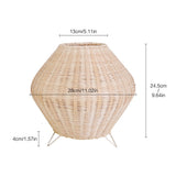 Load image into Gallery viewer, Rattan Weaving Table Lamp Eye-Caring Handmade Reading Light Decoration