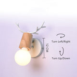 Load image into Gallery viewer, White Wooden Elk Wall Lamp Bedside Lamp